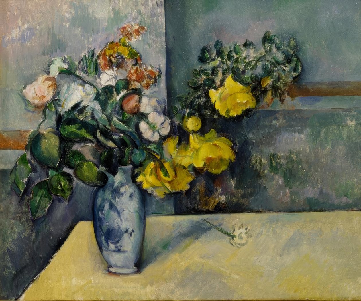 Blomster i en vase af Paul Cézanne