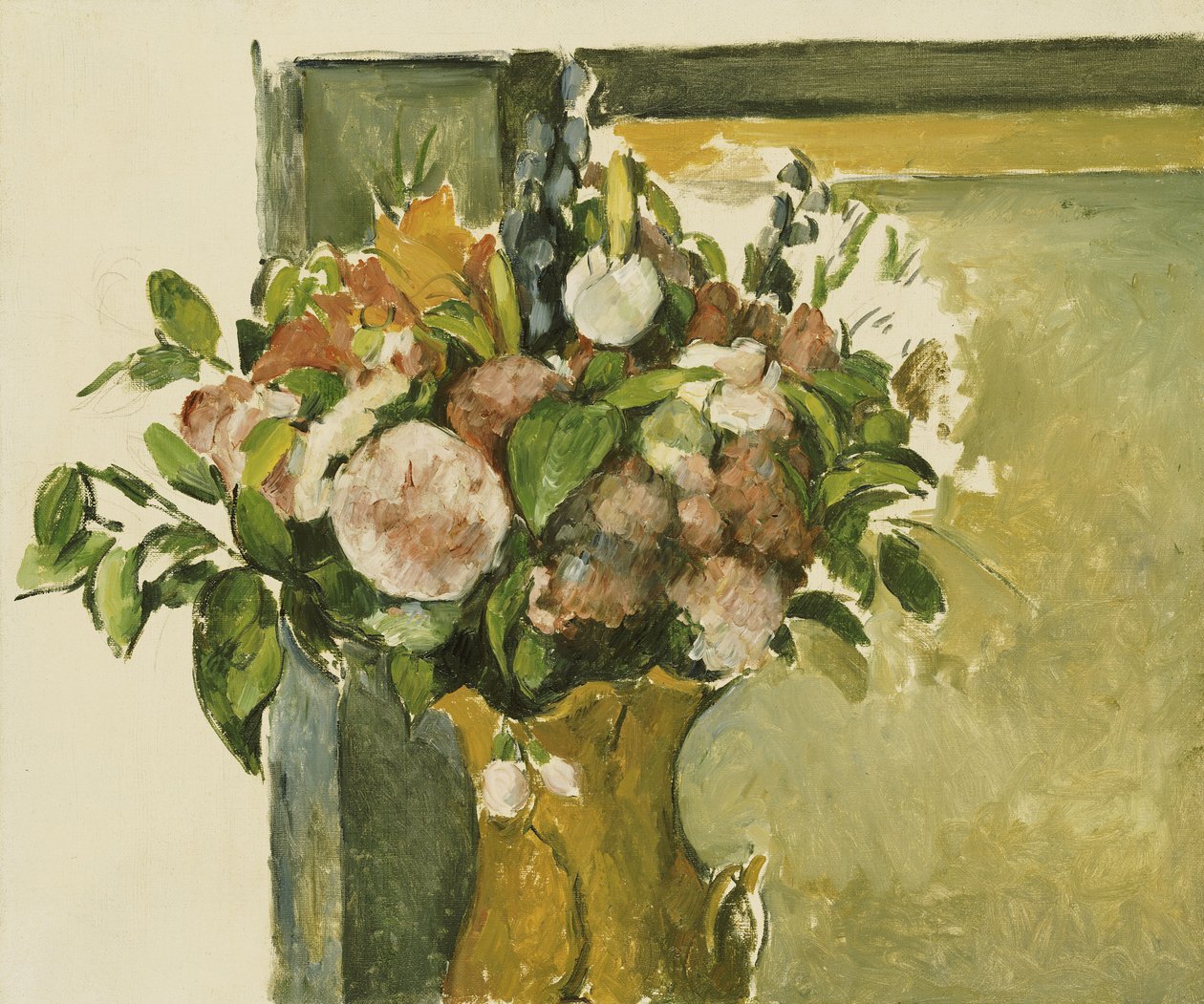 Blomster i en vase af Paul Cézanne