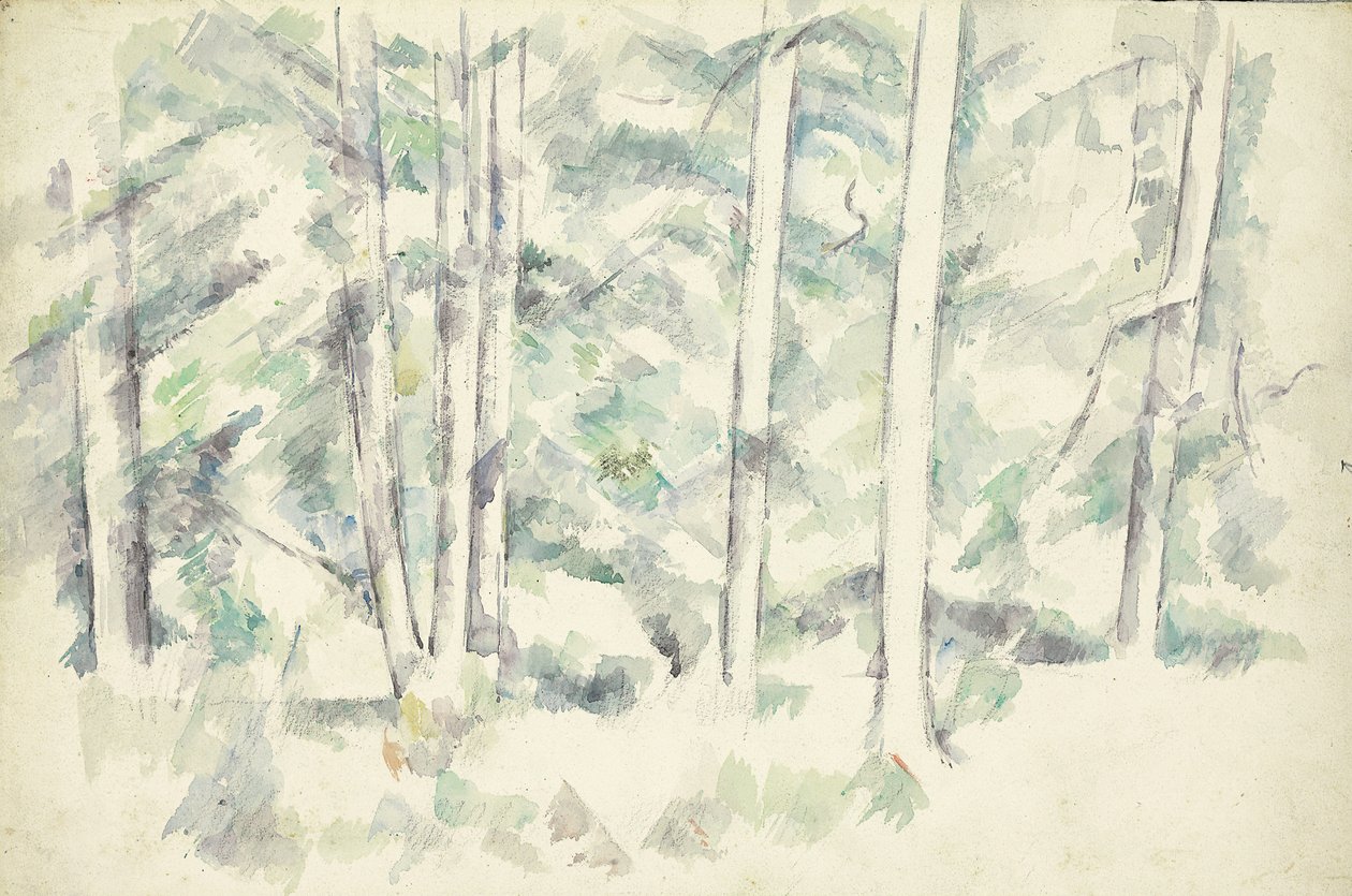 Skov, ca. 1890 af Paul Cézanne