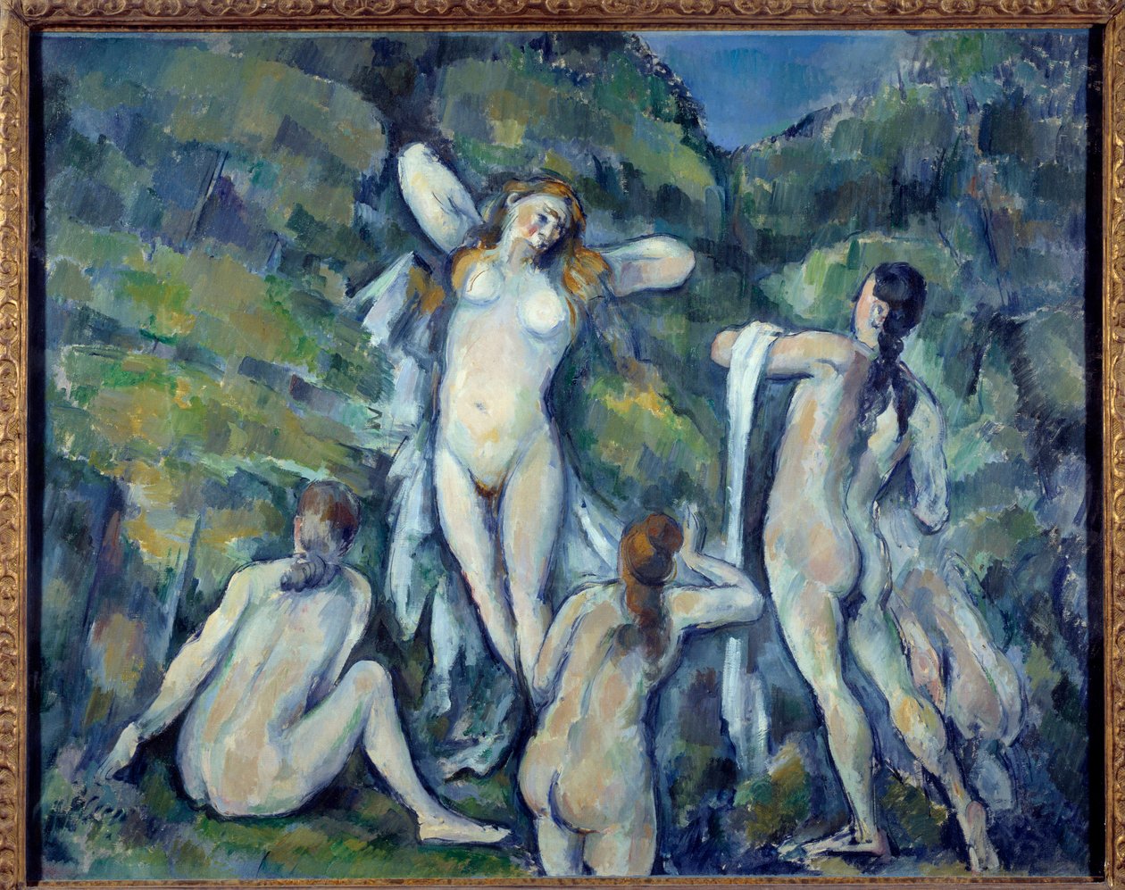 Fire badende maleri af Paul Cezanne (1839-1906) 1888 København, Carlberg Glyptotek af Paul Cézanne