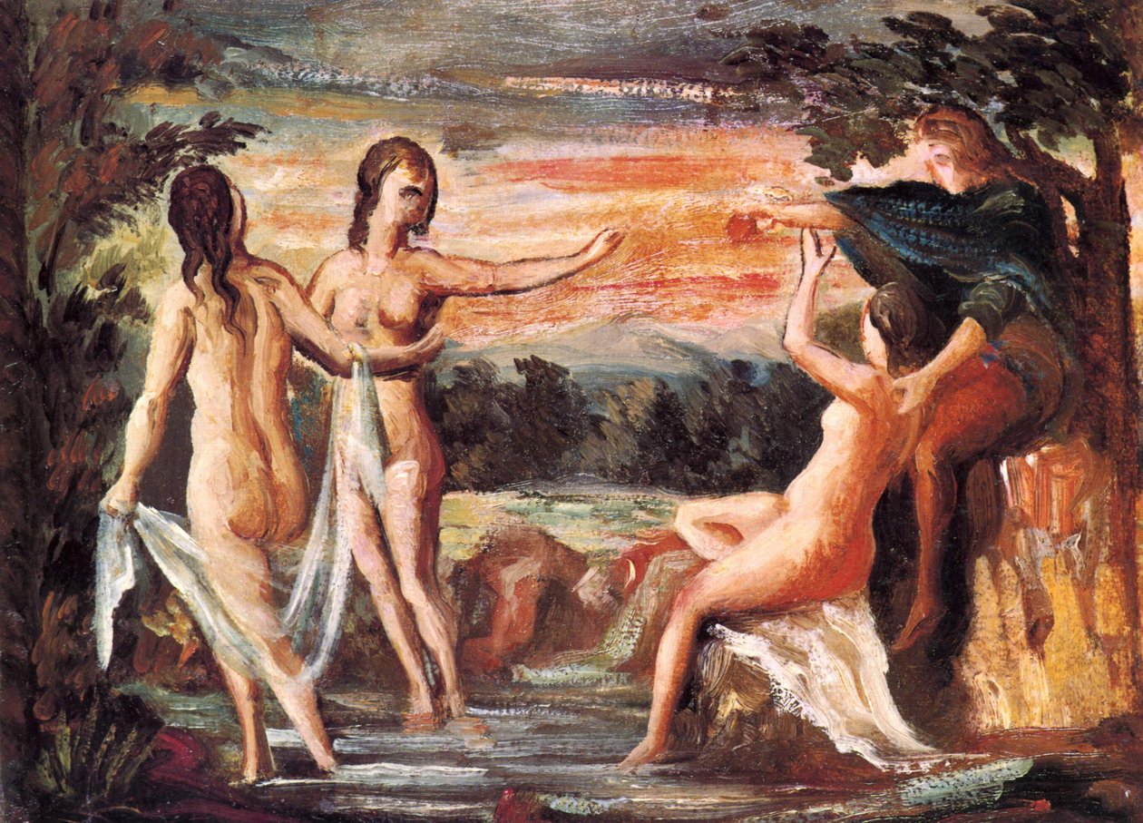 Fransk: Le Jugement de Pâris Dommen over Paris af Paul Cézanne