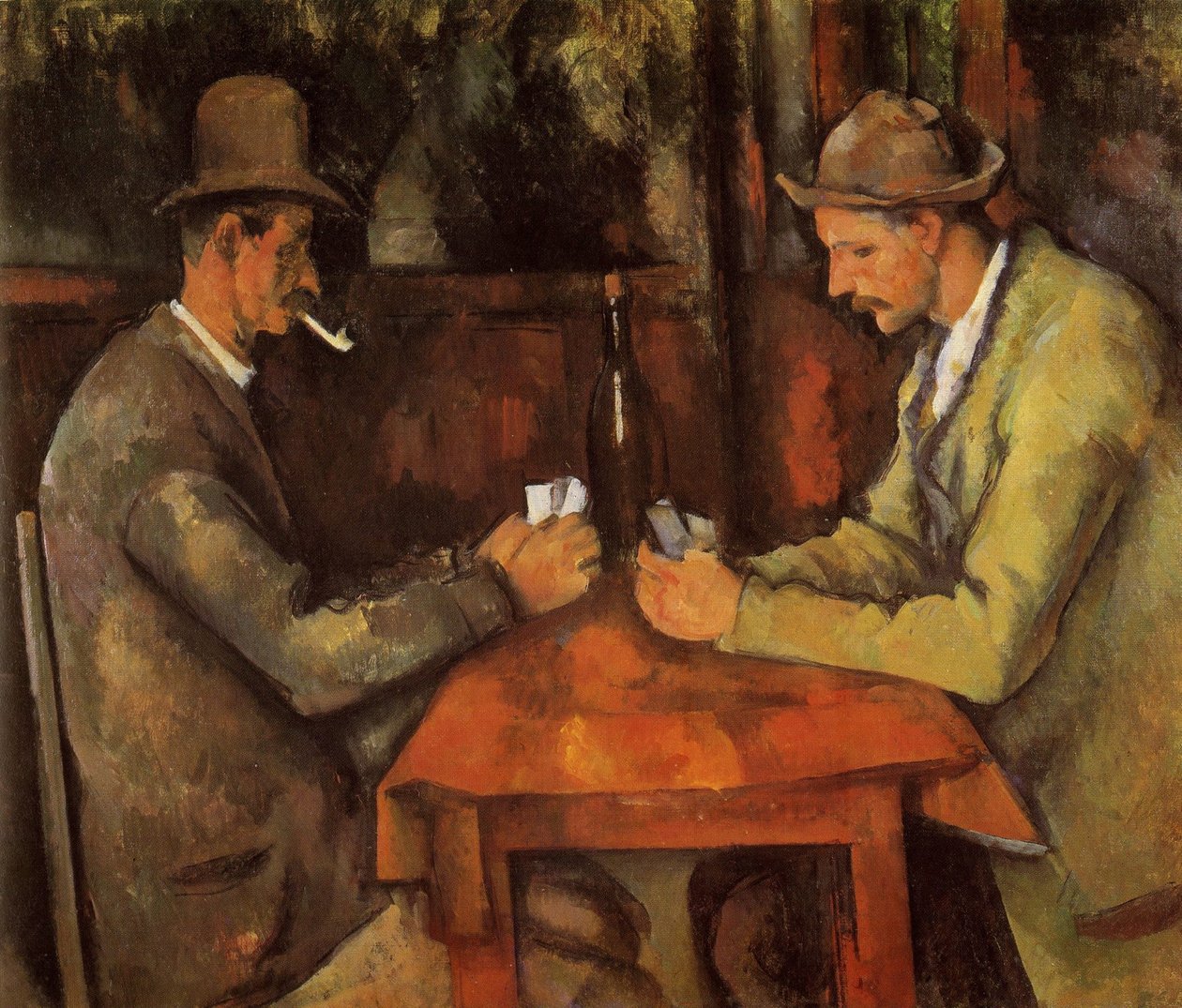 Fransk: Les Joueurs de cartes Kortspillerne af Paul Cézanne