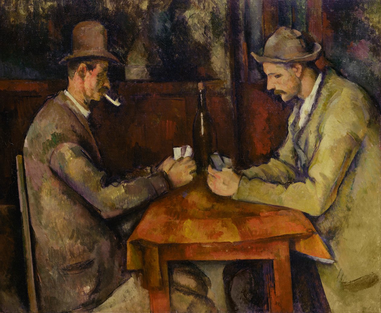 Fransk: Les Joueurs de cartes Kortspillerne af Paul Cézanne