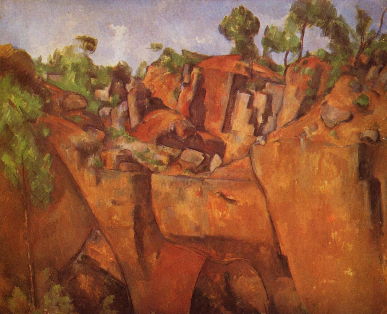 Tysk: Der Steinbruch Bibémus Bibémus-stenbruddet af Paul Cézanne