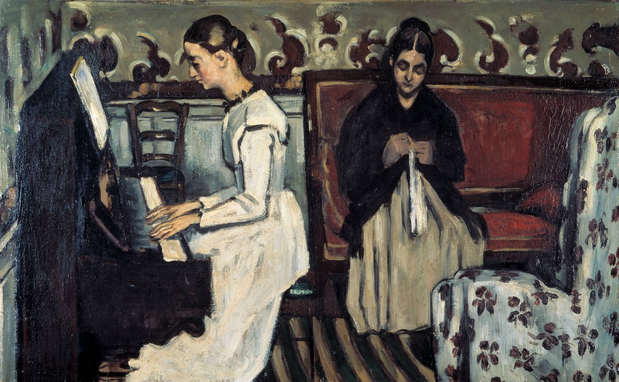 Pige ved klaverouverture til Tannhauser, c1868. af Paul Cézanne