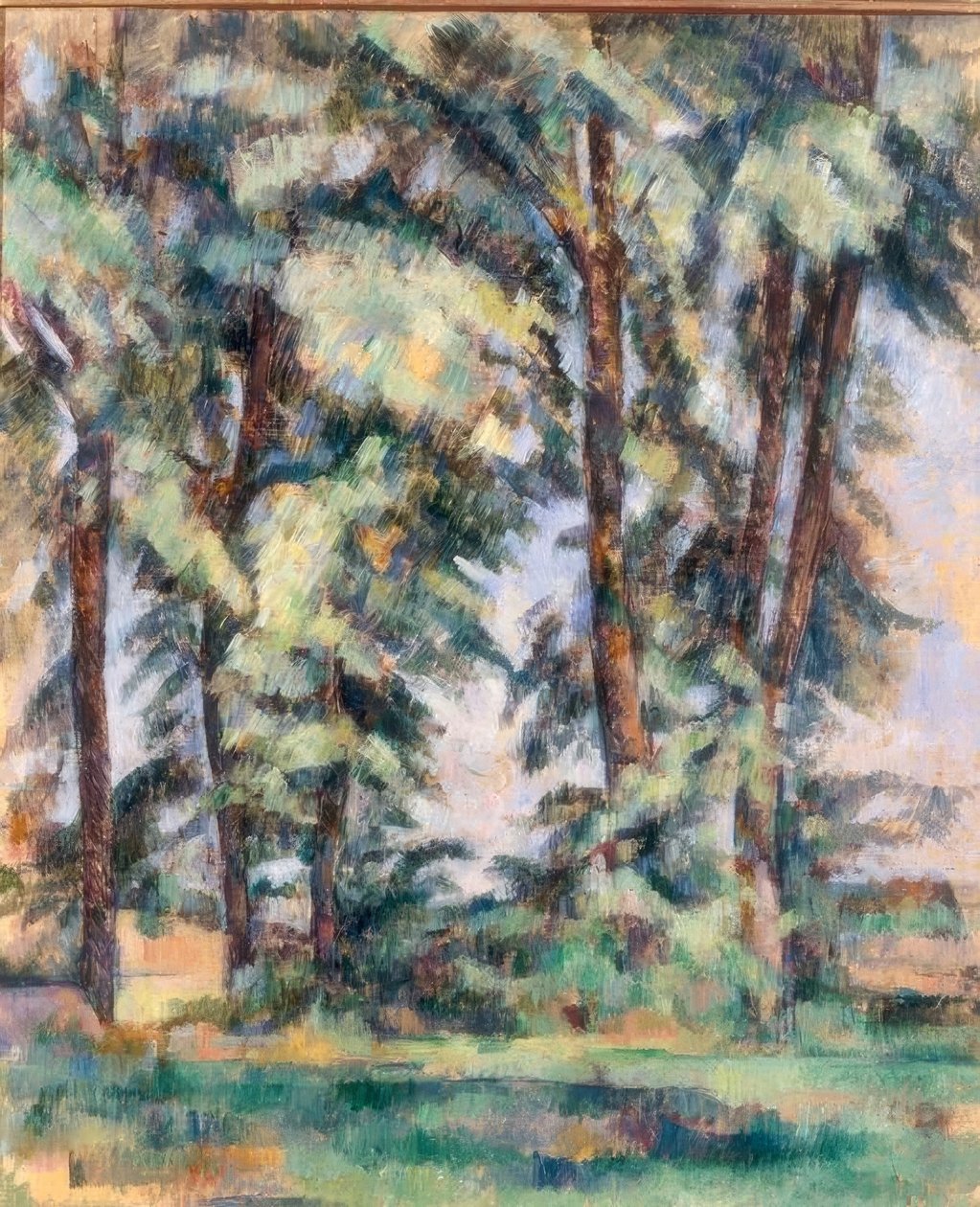 Store træer ved Jas de Bouffan af Paul Cézanne