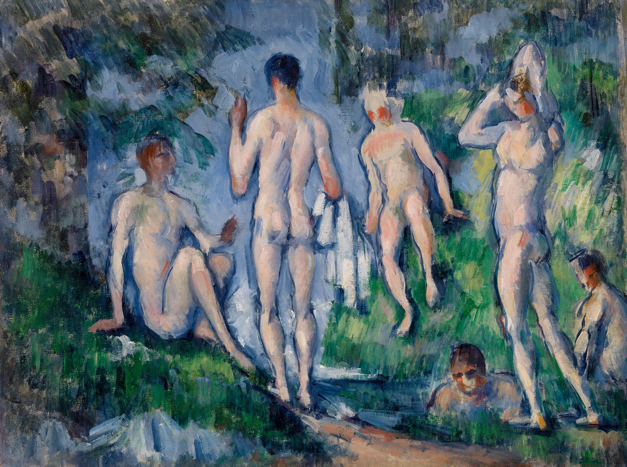 Gruppe af badende af Paul Cézanne