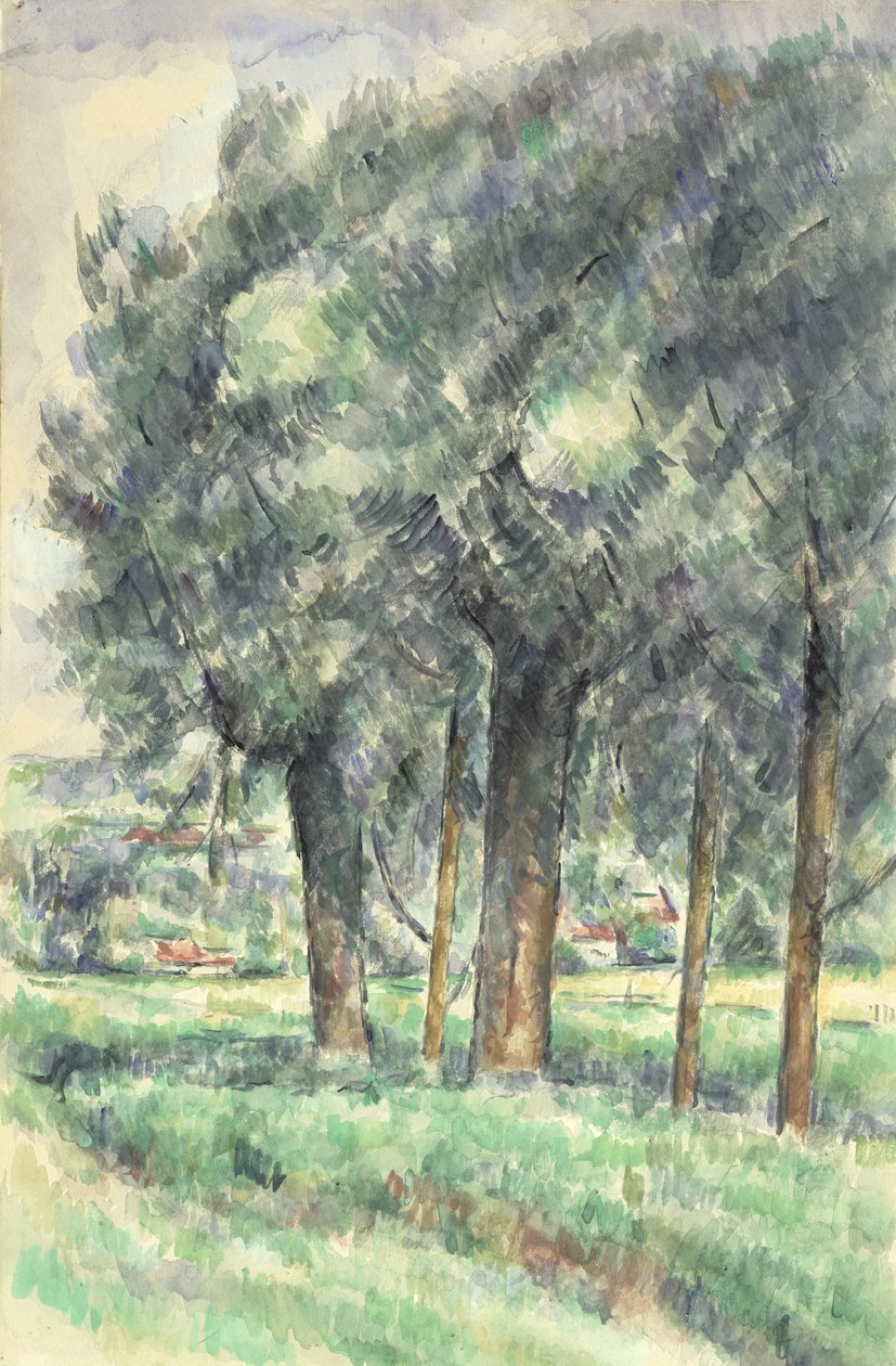 Gruppe af træer, 1877-80 af Paul Cézanne