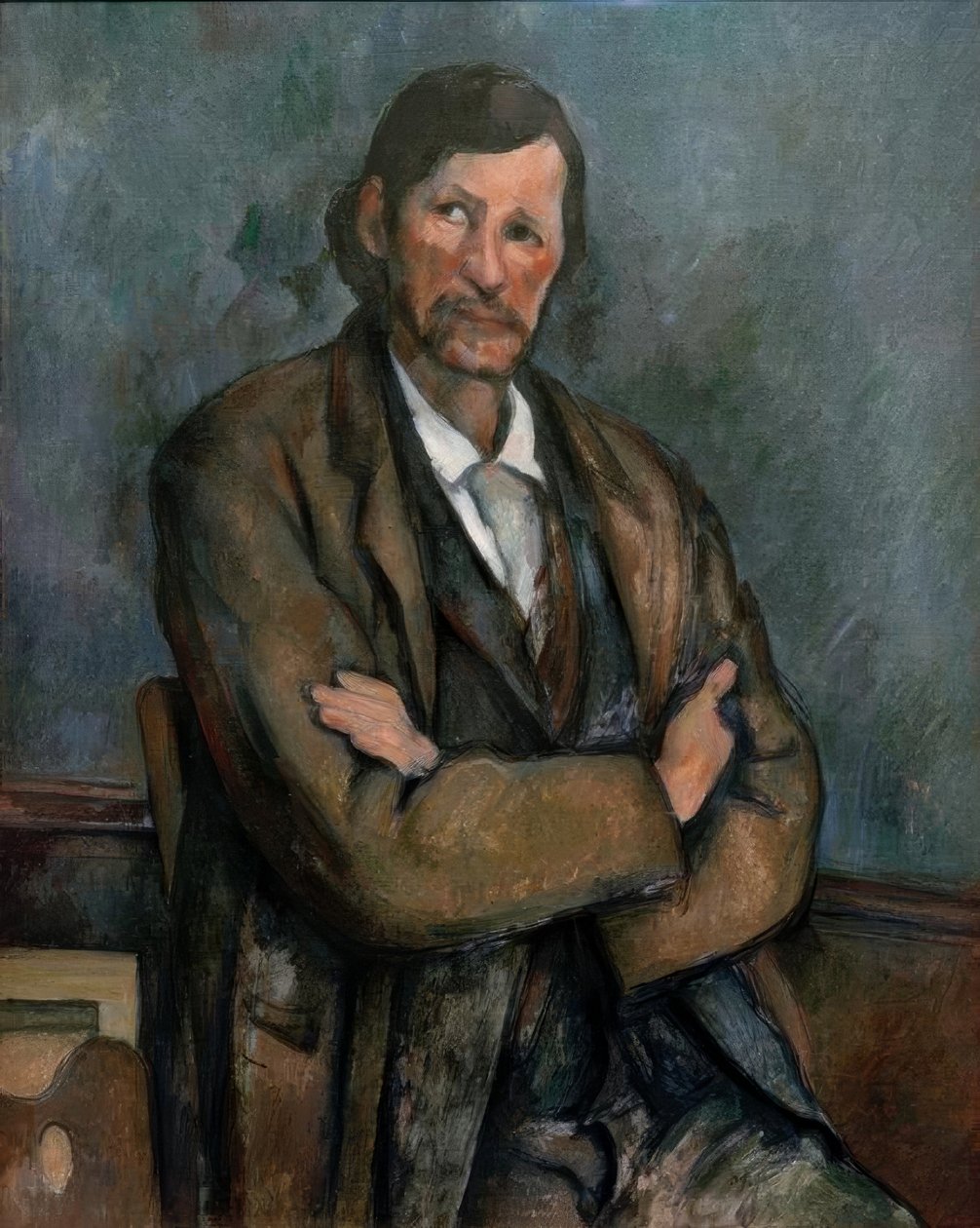 Mand med krydsede arme af Paul Cézanne