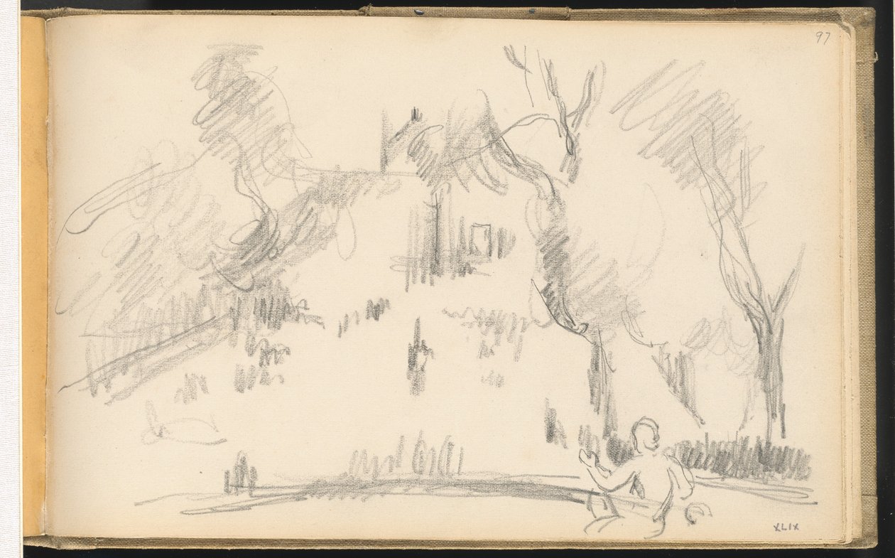 Hus i en park af Paul Cézanne