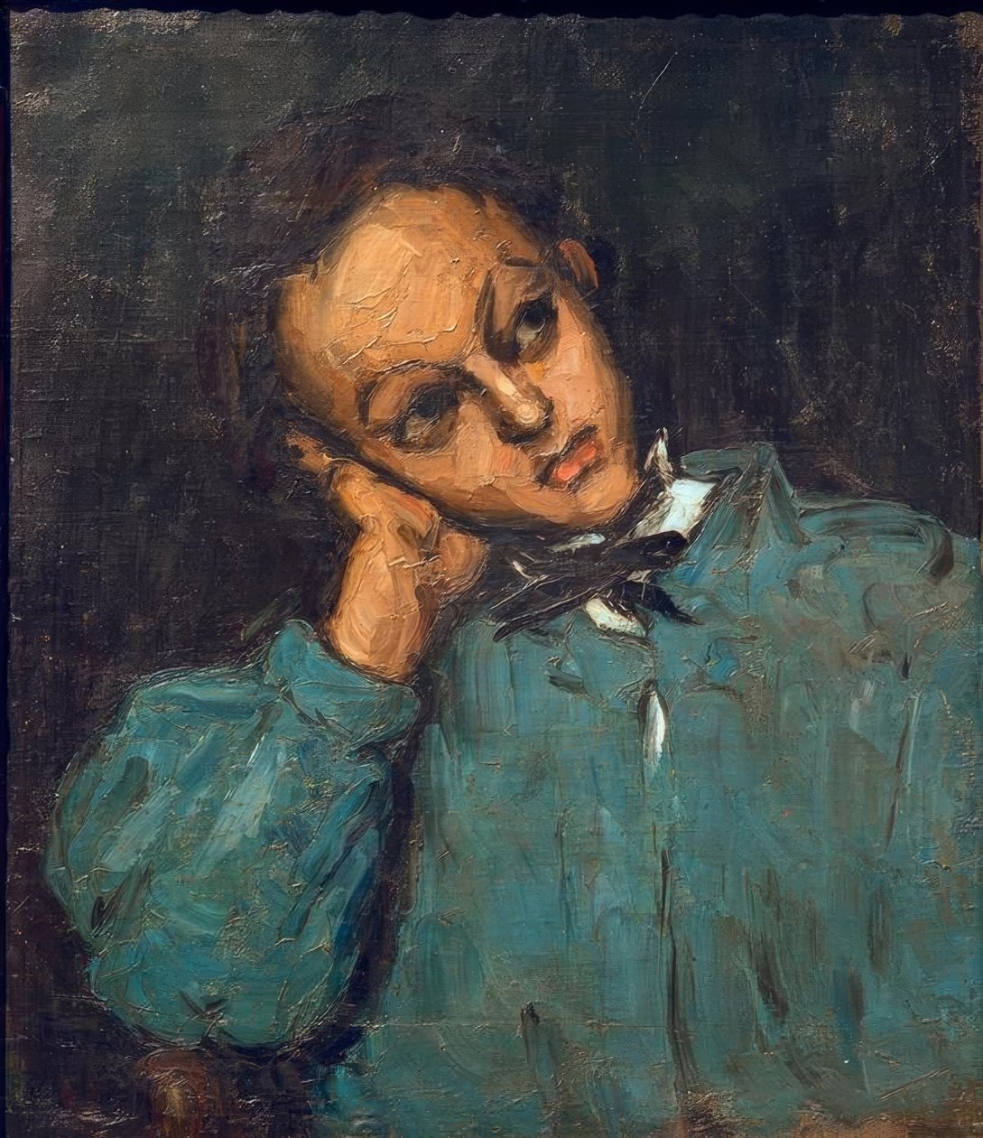 Dreng med støttet arm af Paul Cézanne