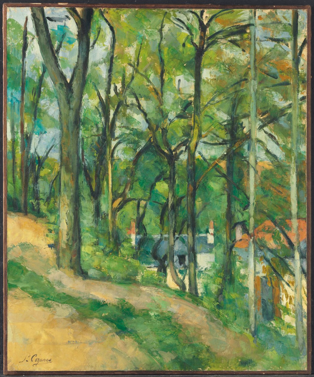 La Côte Saint-Denis i Pontoise af Paul Cézanne