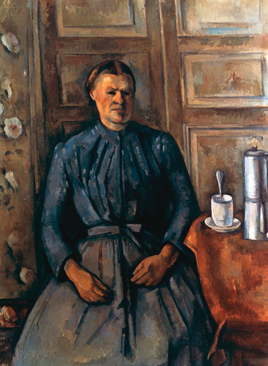 Kvinden ved kaffebaren, c1890-1895 af Paul Cézanne