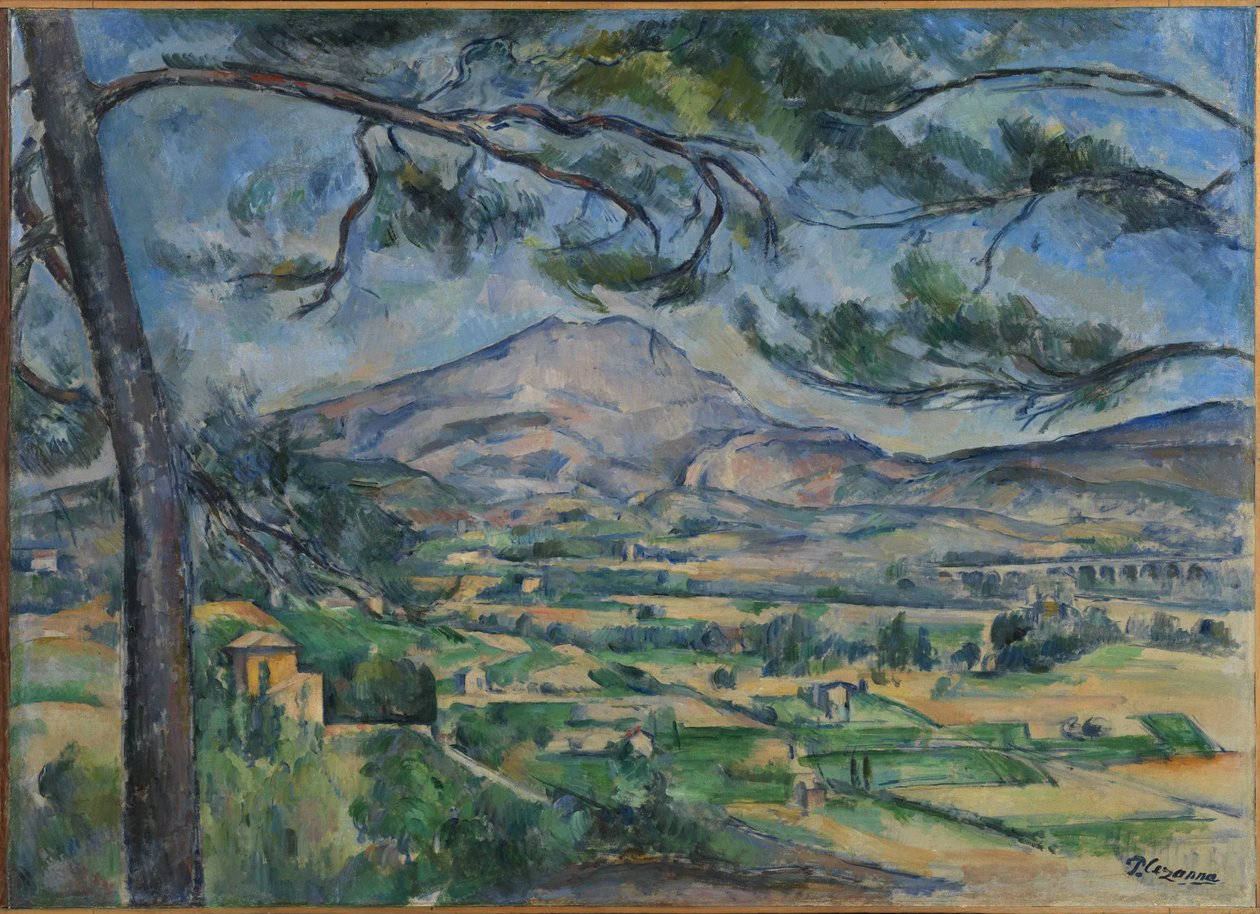 Mount Sainte-Victoire med stor fyrretræ, ca 1887. af Paul Cézanne