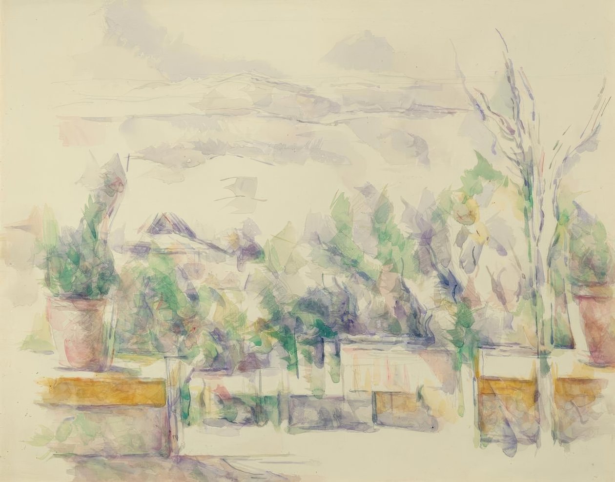 Jardin des Lauves terrasse af Paul Cézanne