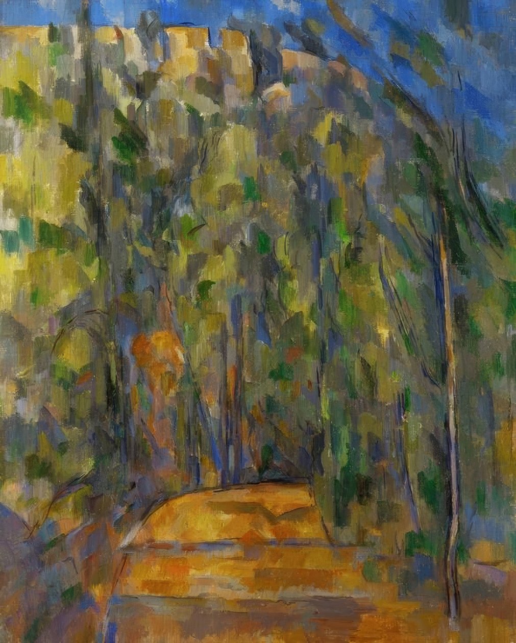 Den roterende underskovsvej af Paul Cézanne
