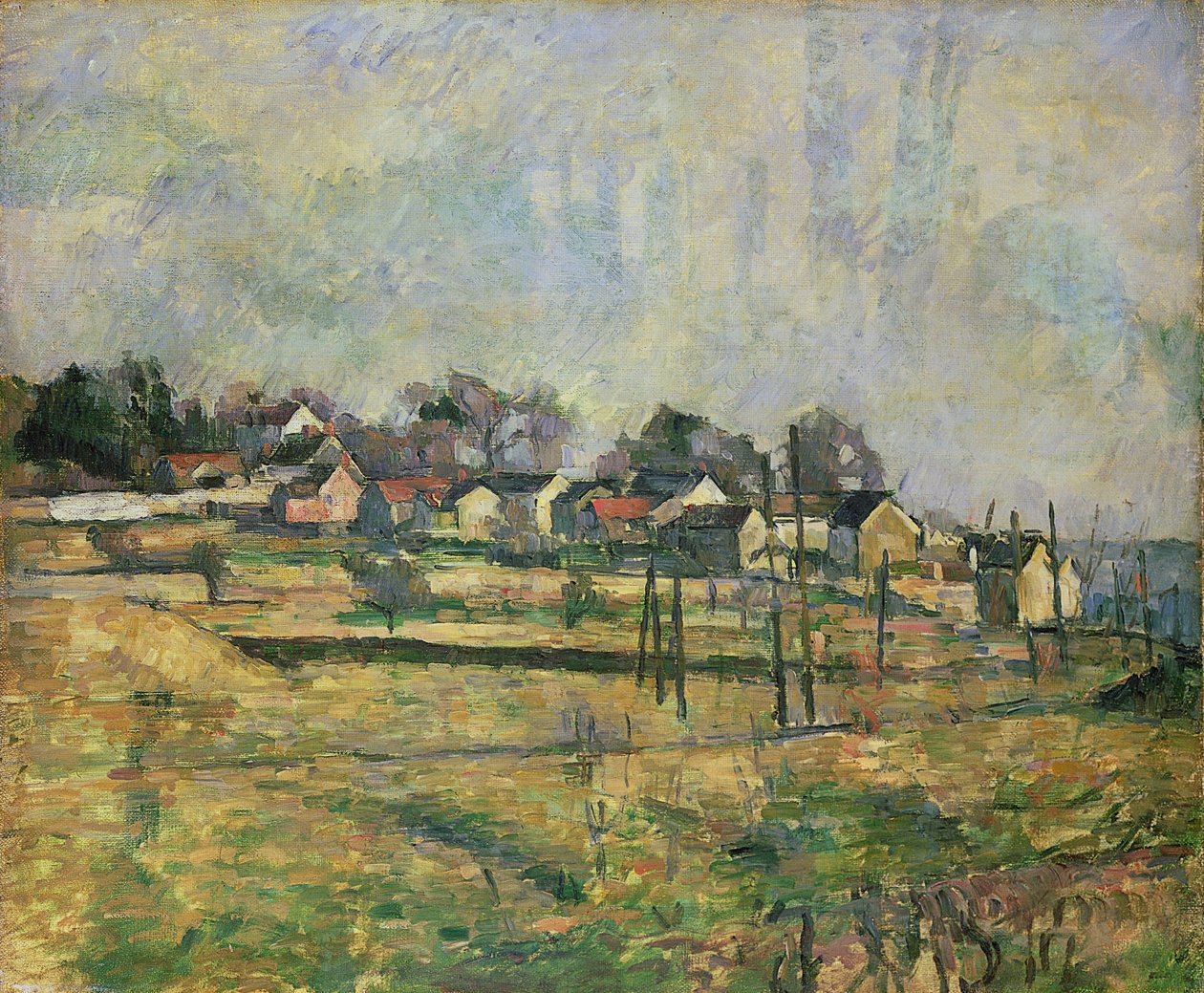 Landskab, c.1873-77 af Paul Cézanne