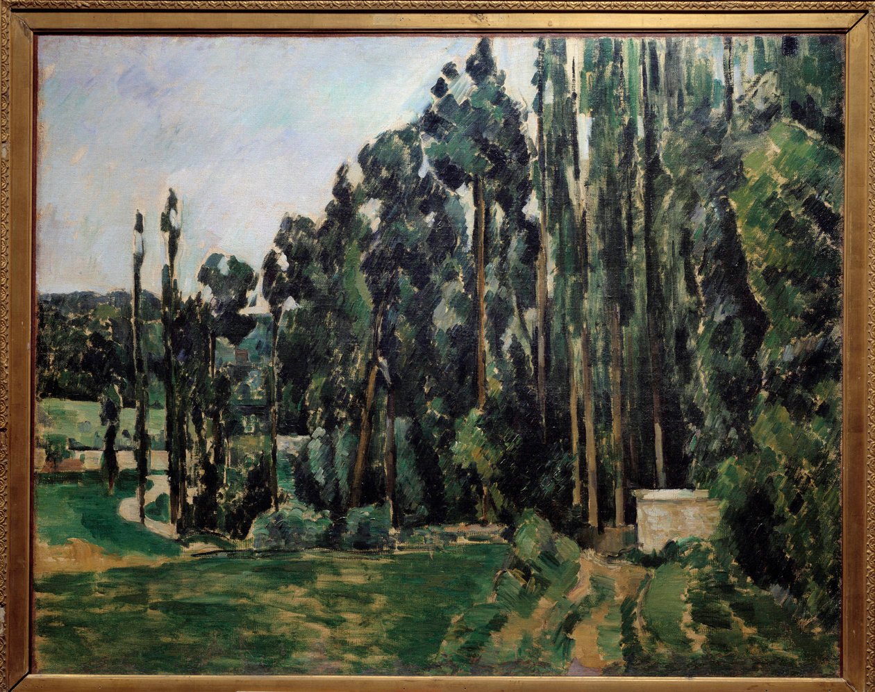 Les poplars Maleri af Paul Cezanne (1839-1906) 1879 Søn. 0,65x0,81 m Paris, musee d