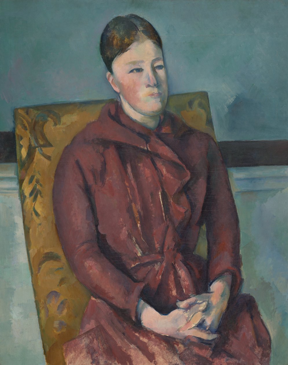 Madame Cezanne i en gul stol af Paul Cézanne