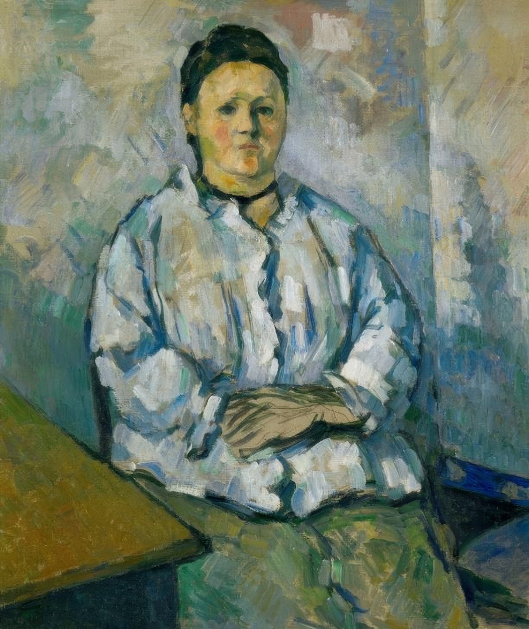 Madame Cézanne siddende af Paul Cézanne