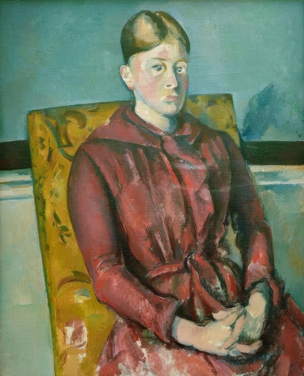 Madame Cézanne i den gule stol af Paul Cézanne