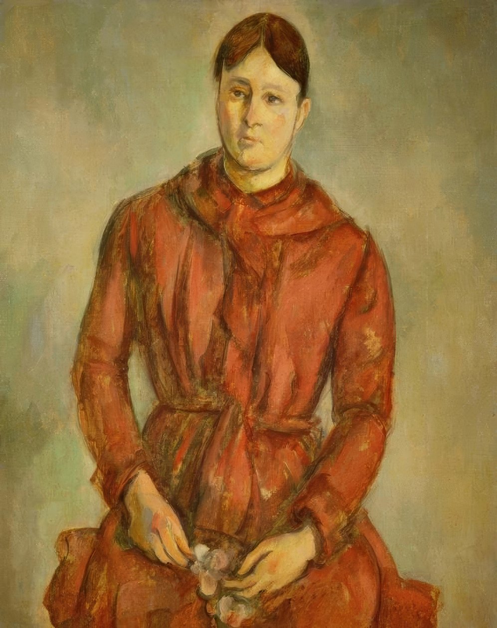 Madame Cézanne i rødt af Paul Cézanne