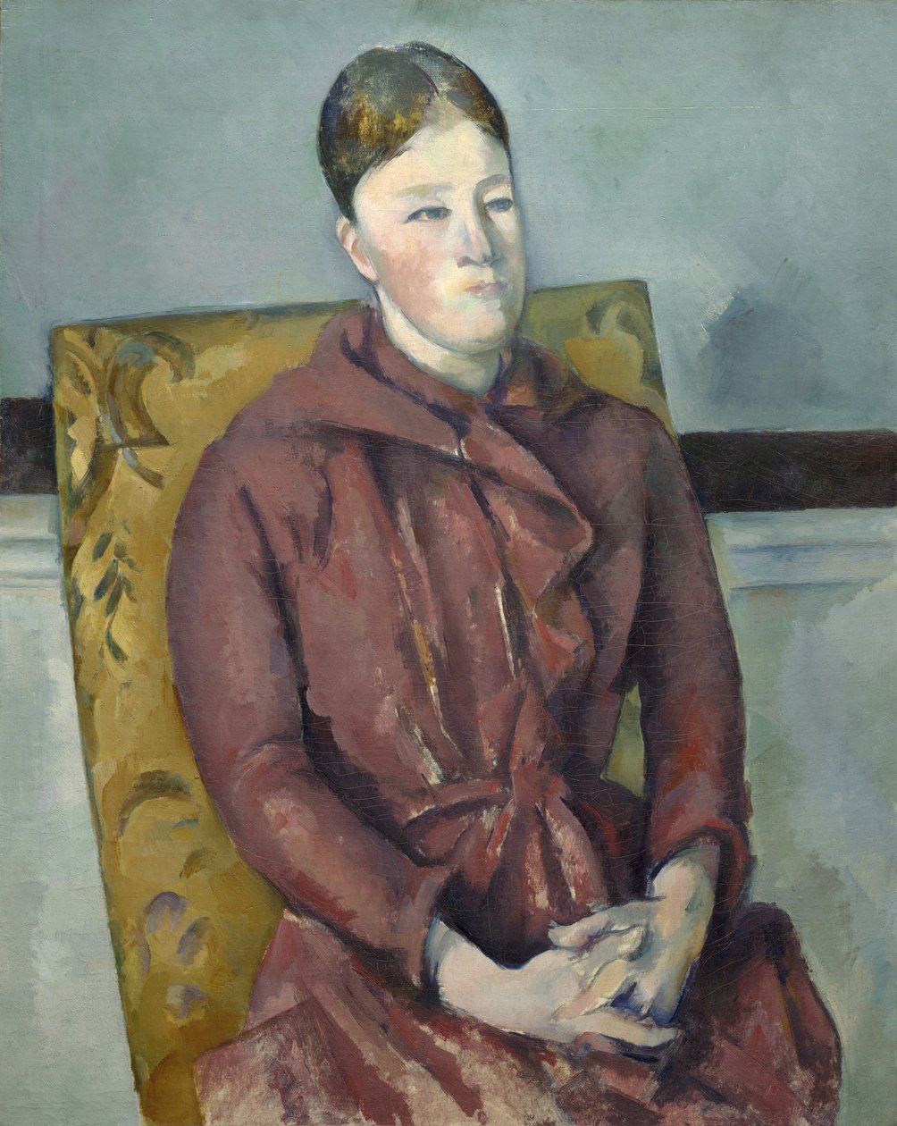 Madame Cézanne i en gul stol, 1888-90 af Paul Cézanne