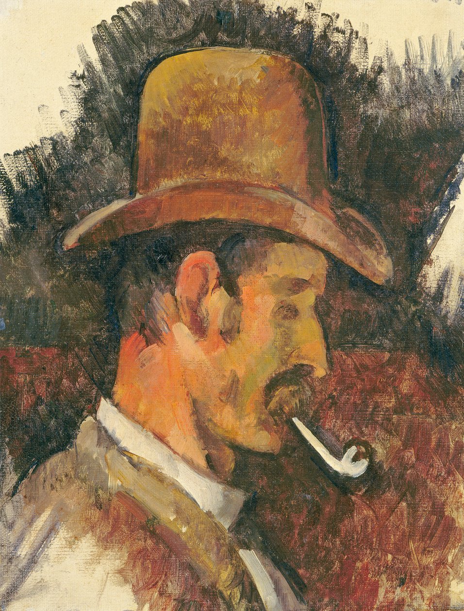 Mand med Pibe, 1892-96 af Paul Cézanne