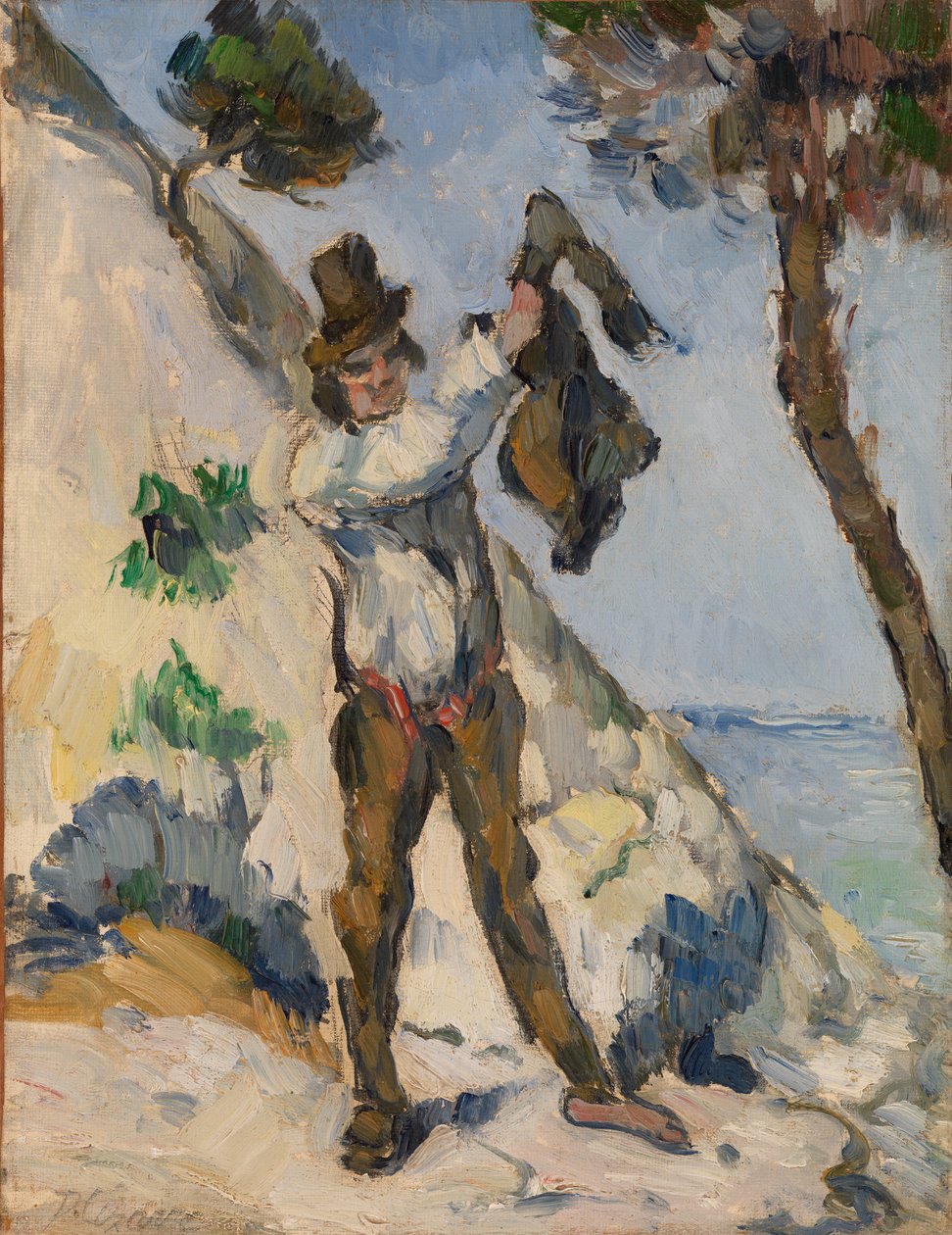 Mand med jakke af Paul Cézanne