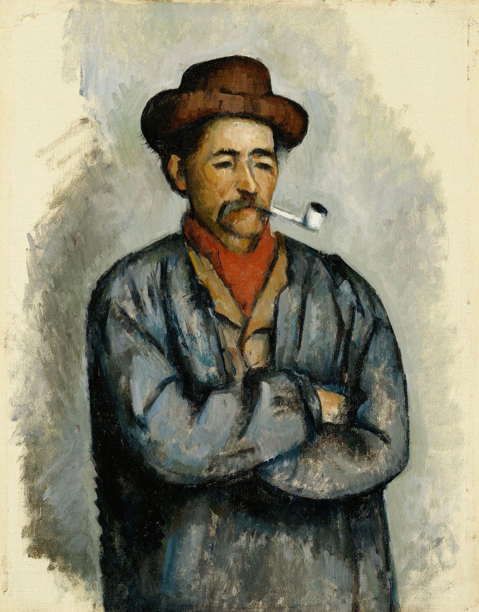 Mand med en pibe; L Homme a La Pipe, c.1890-92 af Paul Cézanne