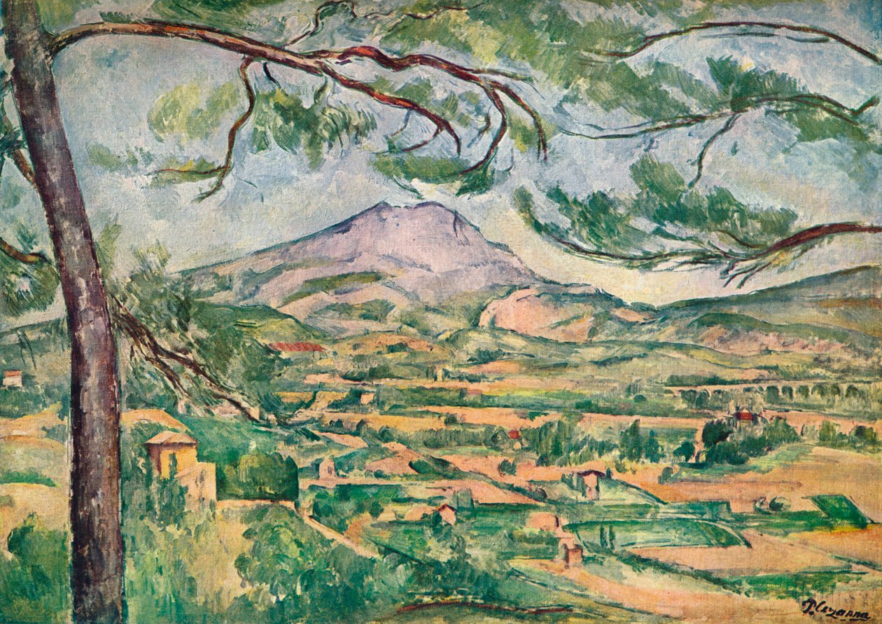 Mont Sainte-Victoire med stor fyrretræ, c1887. af Paul Cézanne