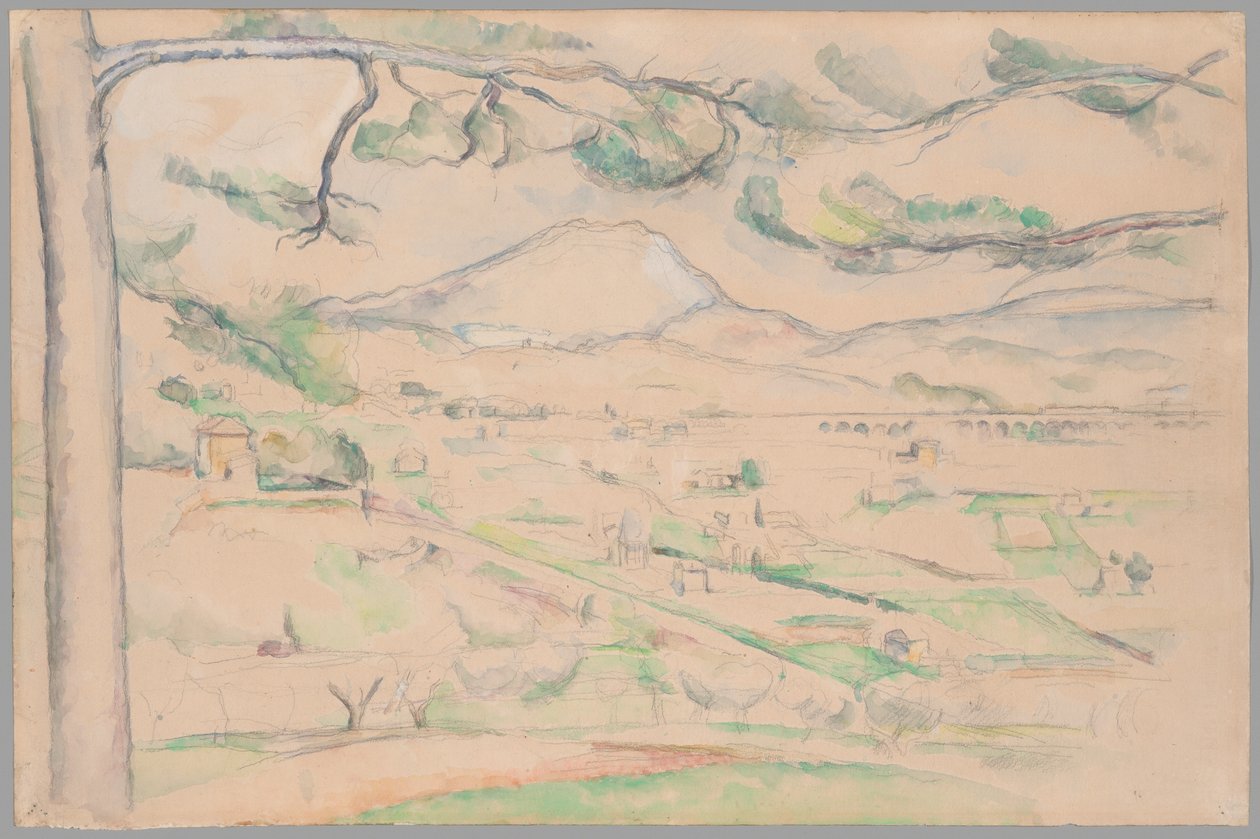 Montagne Saint-Victoire (Arc-dalen) af Paul Cézanne