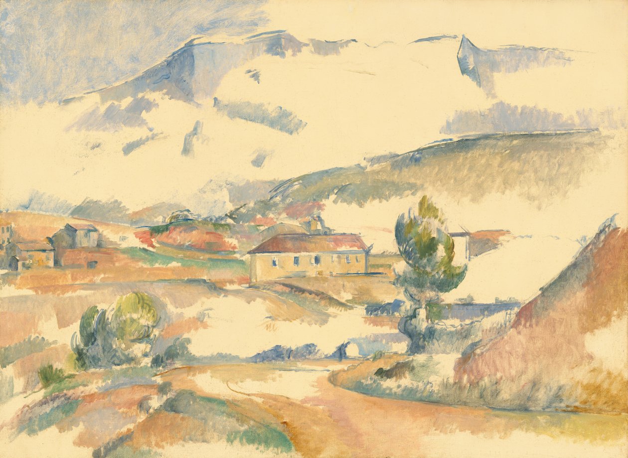 Montagne Sainte-Victoire, fra nær Gardanne, ca. 1887. af Paul Cézanne