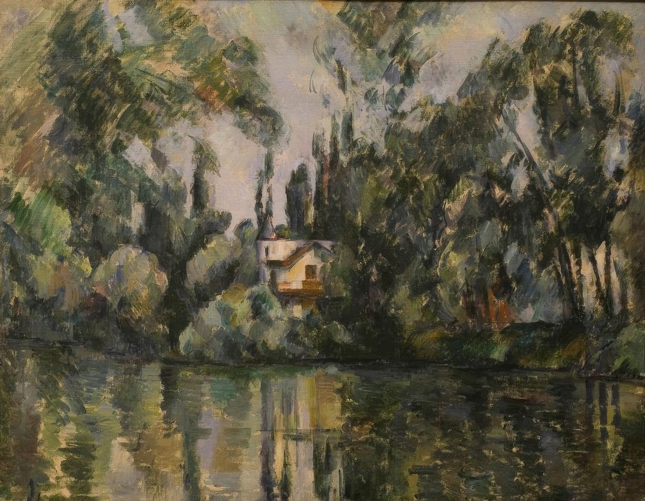 P.Cézanne, hus på bredden af ​​Marne af Paul Cézanne