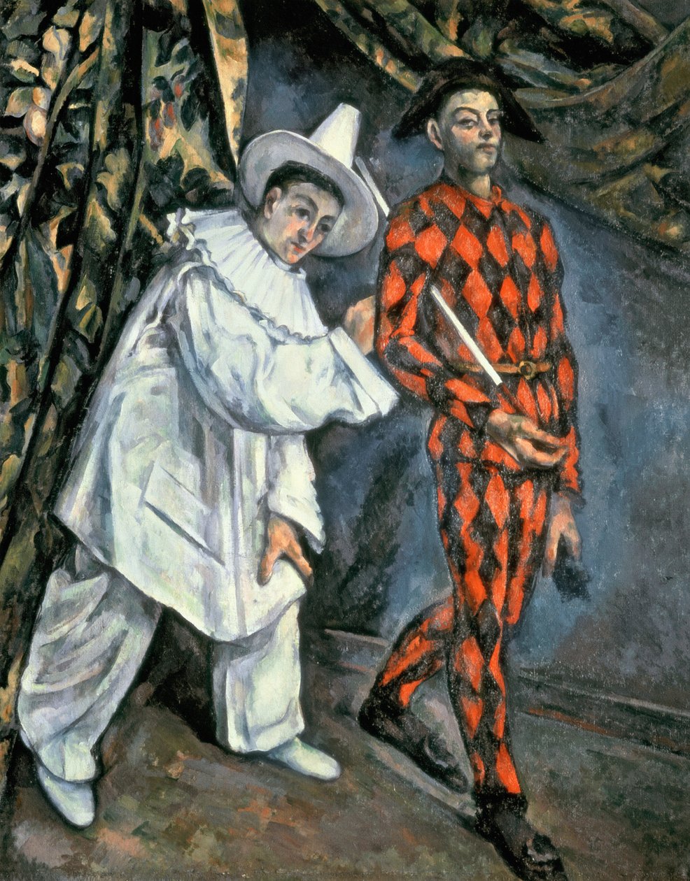 Pierrot og Harlekin (Mardi Gras), 1888 af Paul Cézanne