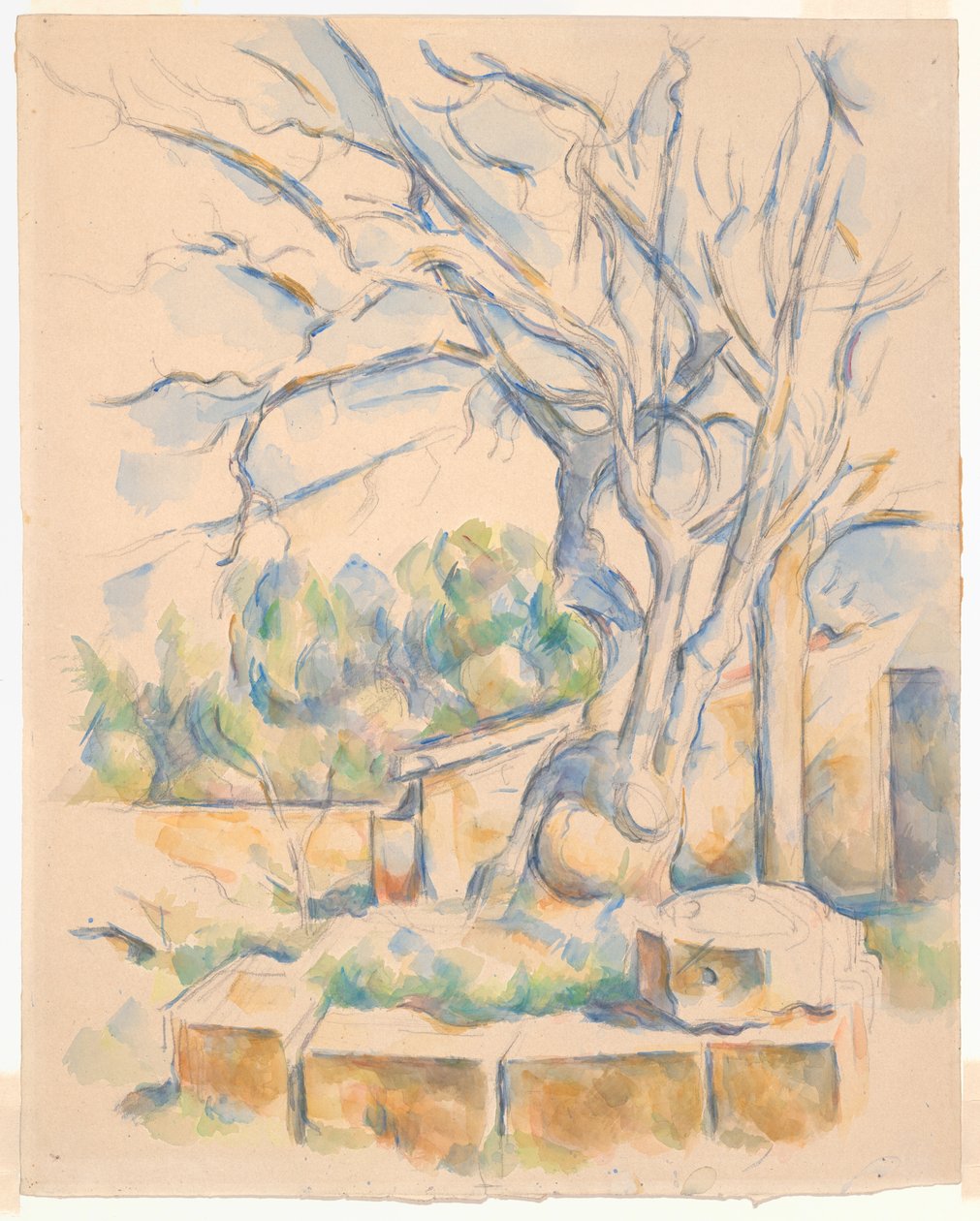 Pistacietræ på Château Noir af Paul Cézanne