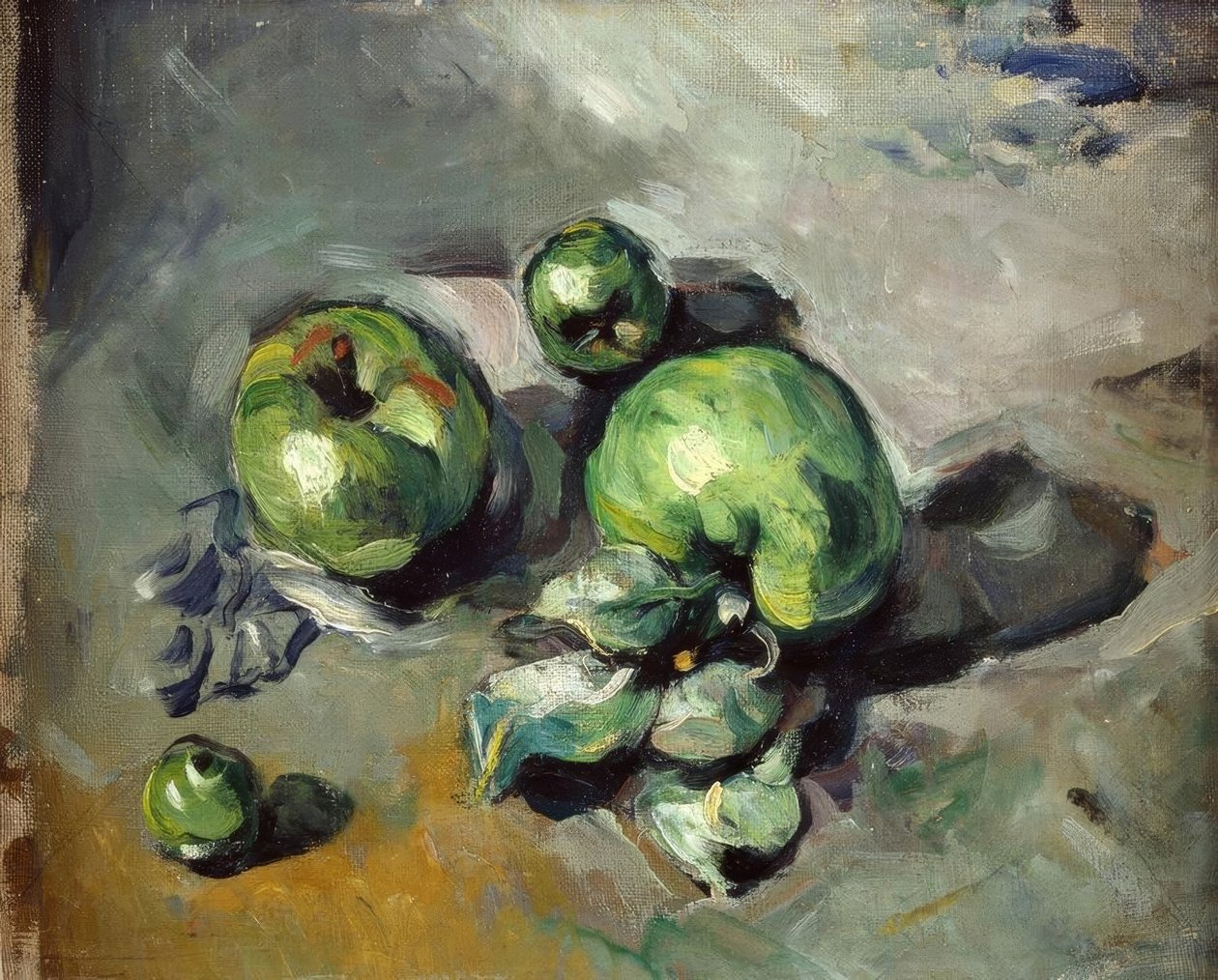 Grønne æbler af Paul Cézanne