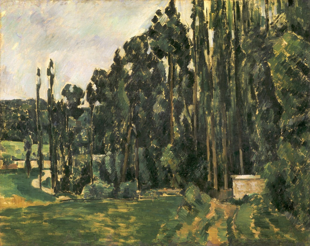 Popler, 1879-1880 af Paul Cézanne