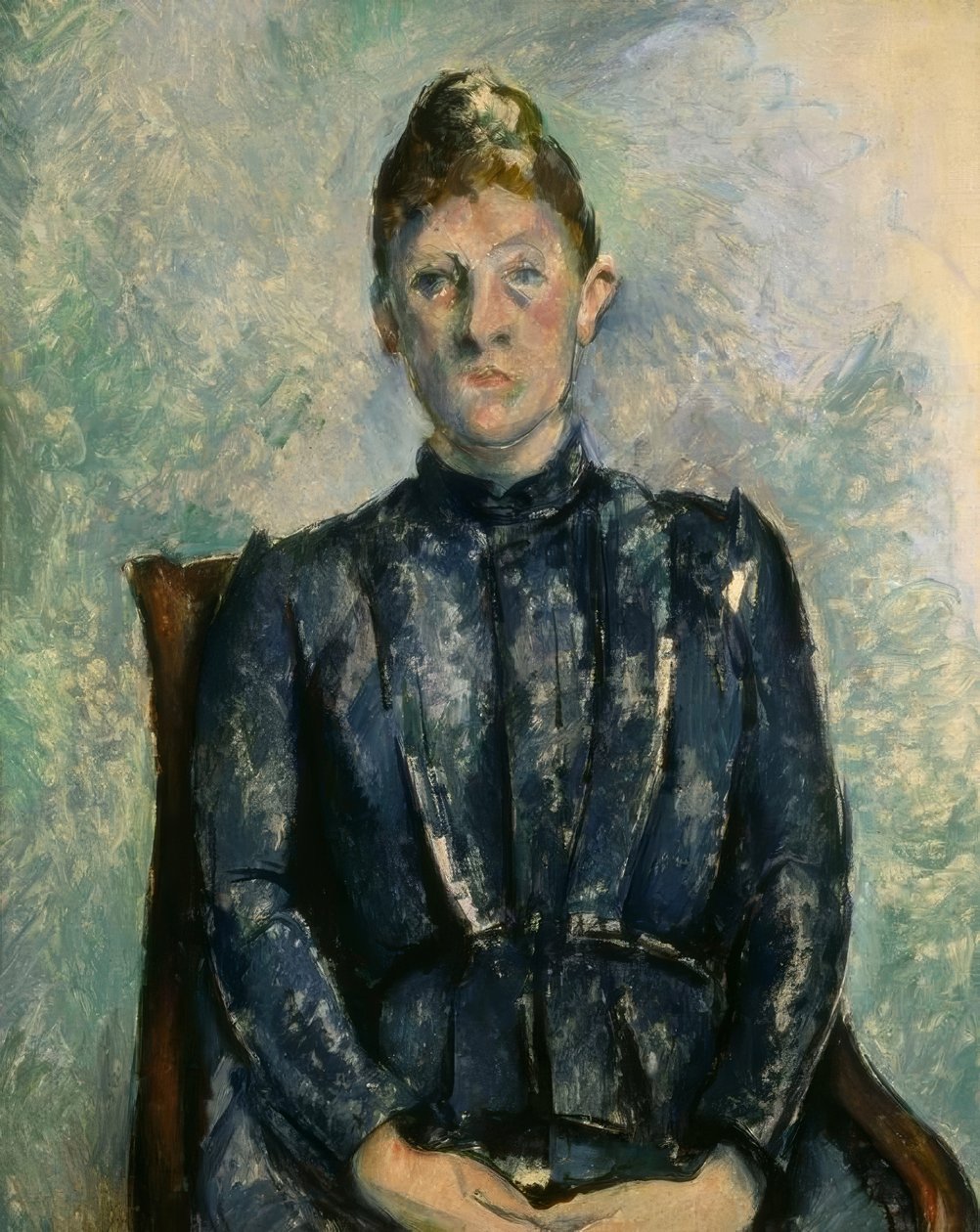 Portræt af Madame Cézanne af Paul Cézanne