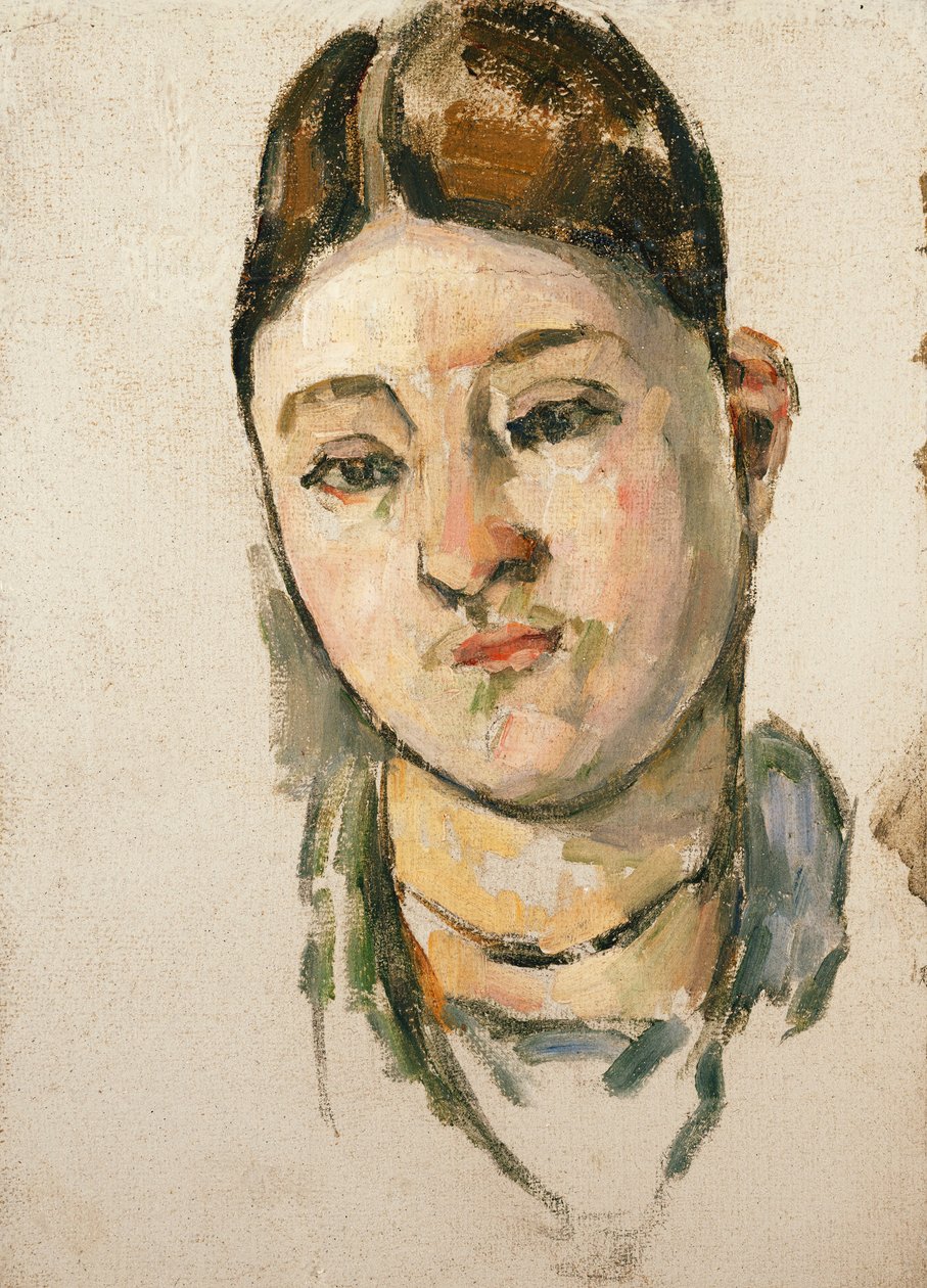 Portræt af Madame Cezanne; Portræt af Madame Cezanne, ca. 1883 af Paul Cézanne