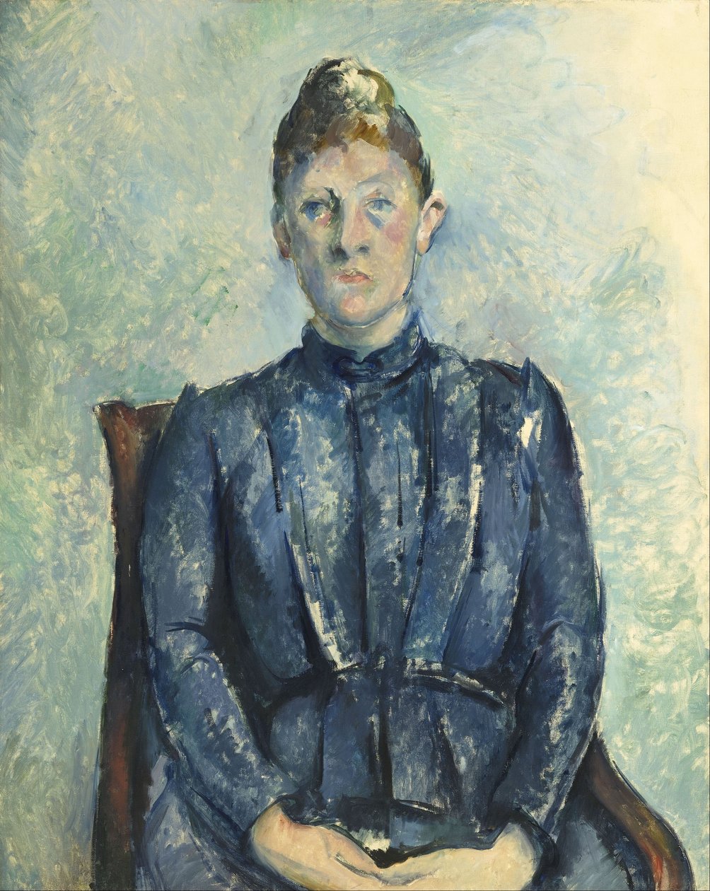 Portræt af Madame Cézanne af Paul Cézanne