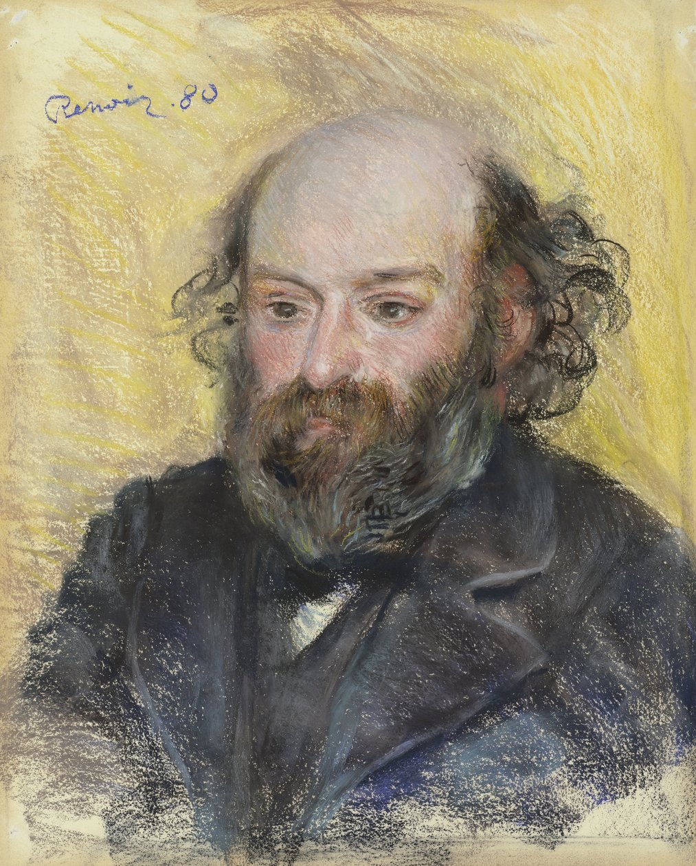 Portræt af Paul Cezanne (1839-1906) af Pierre Auguste REnoir (1841-1919) af Paul Cézanne
