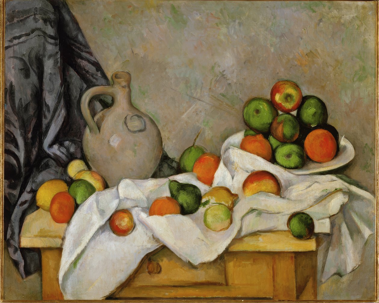 Gardin, kande og frugtskål af Paul Cézanne