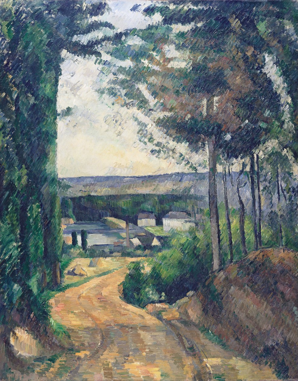 Vej, der fører til søen af Paul Cézanne