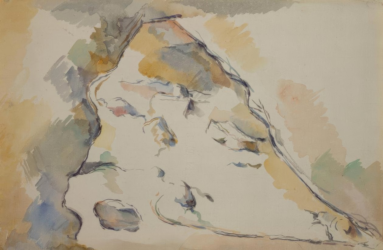 Rochers er Caverne af Paul Cézanne