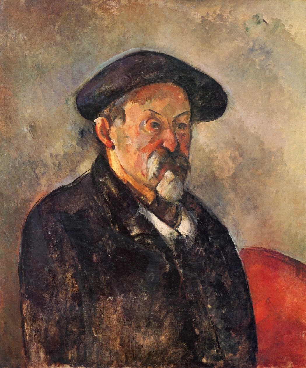 Selvportræt med baret af Paul Cézanne
