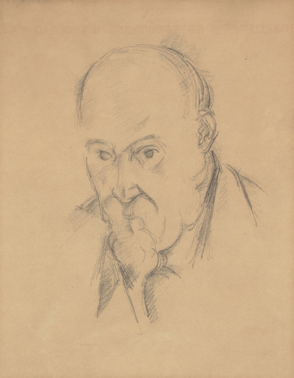 Selvportræt [recto] af Paul Cézanne