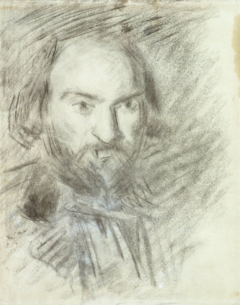 Selvportræt; Selvportræt, ca. 1874 af Paul Cézanne