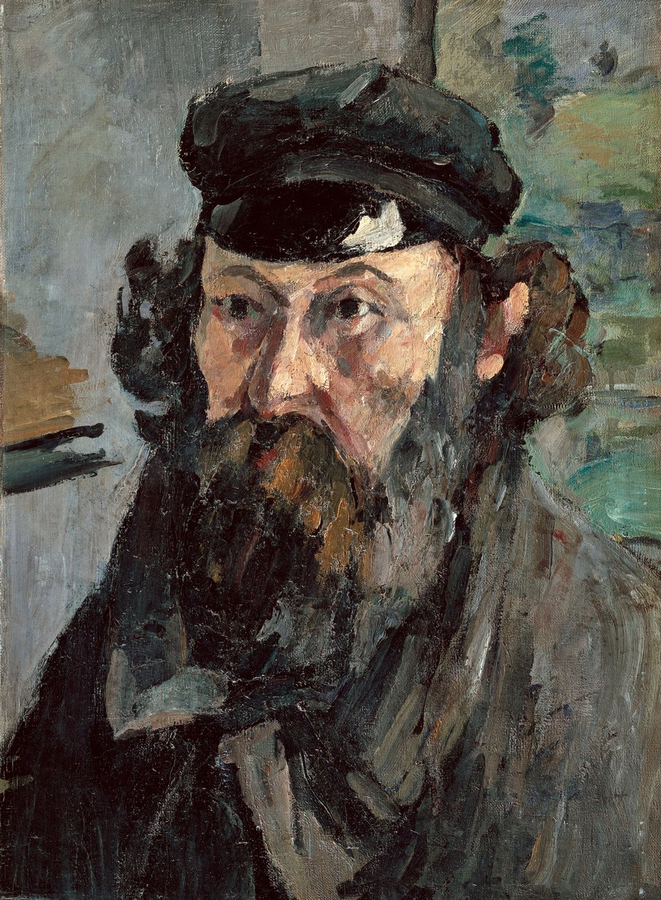 Selvportræt med hatten af Paul Cézanne