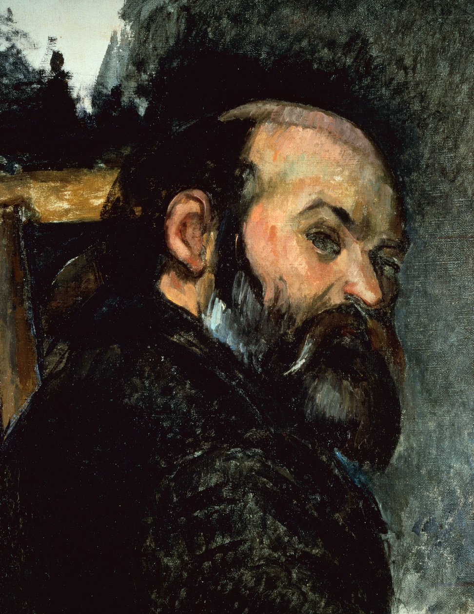 Selvportræt (olie på lærred) af Paul Cézanne